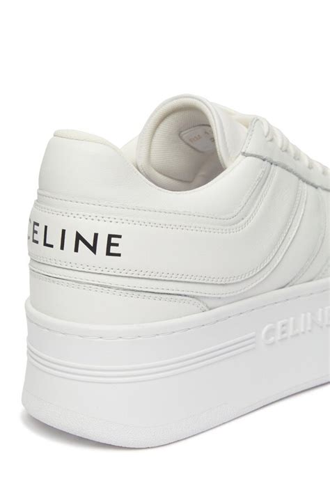 celine block sneakers with wedge outsole in calfskin optic white|Celine Mid Block Sneaker Optic White (Womens) .